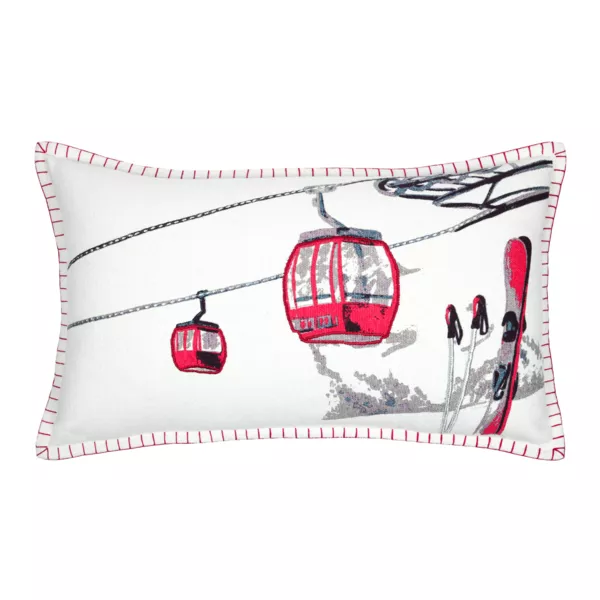 Coussin Rectangulaire Coton (35 x 60 cm) Villard Ecru