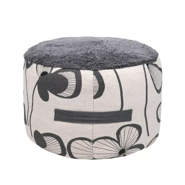 Coussin de sol haut en coton (40 cm) Tilda Gris