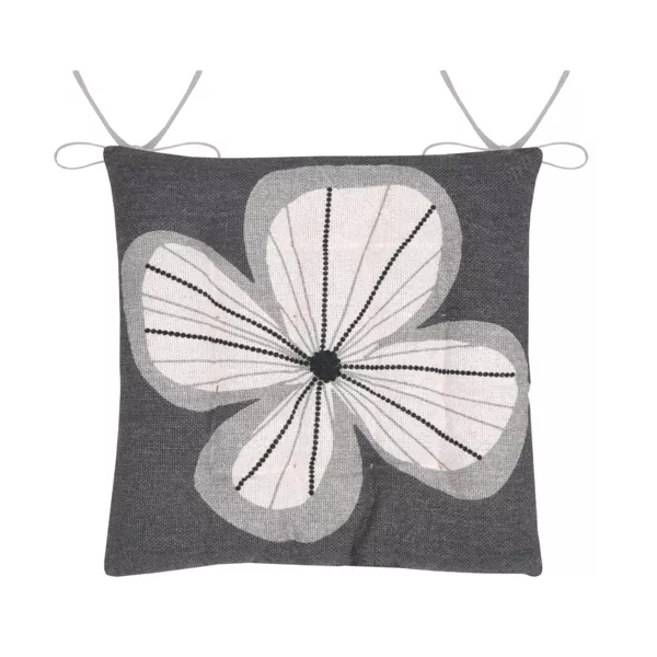 Coussin de chaise carré coton (38 x 38 cm) Tilda Gris