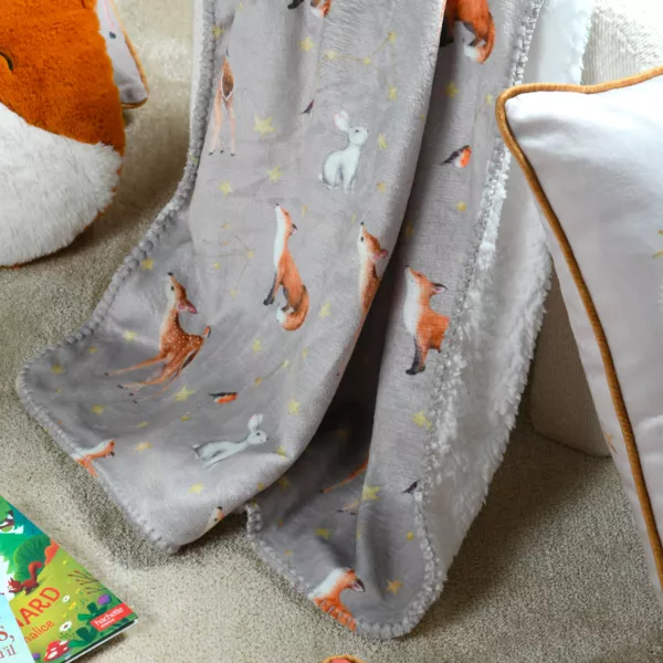 Blødt børneplaid (70 x 100 cm) Ferdinand Grå