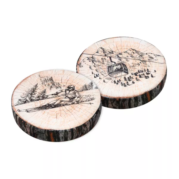 Coussin de chaise rond (38 x 38 cm) Tignes Marron