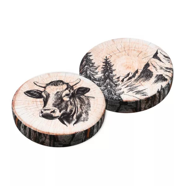 Coussin de chaise rond (38 x 38 cm) Sallanches Marron