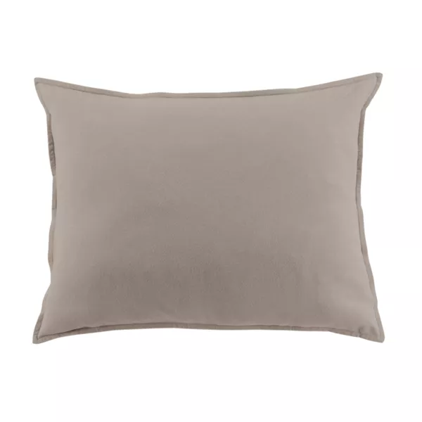 Taie d'oreiller rectangulaire flanelle de coton (50 x 70 cm) Nina Ficelle