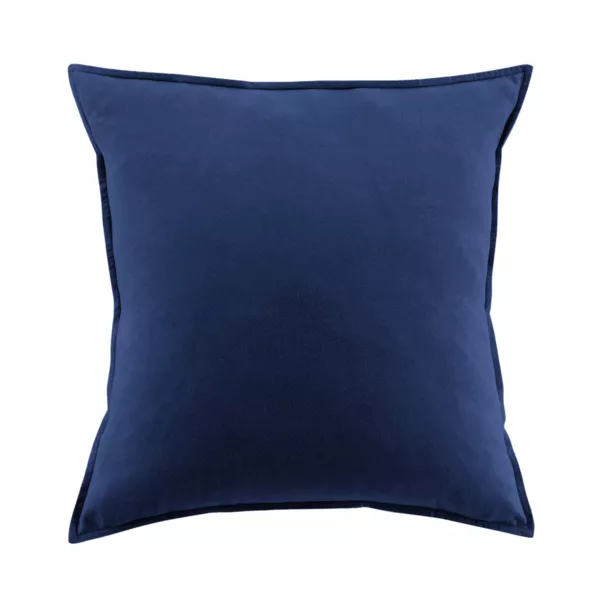 Federa per cuscino quadrata flanella di cotone (63 x 63 cm) Nina Blu navy