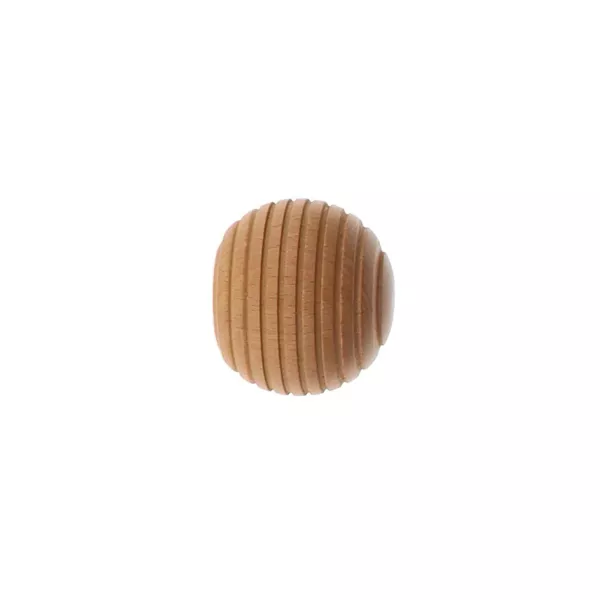 Lot de 2 embouts tringle bois (D28 mm) Nils galaxie Beige Vernis
