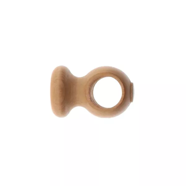 Sæt med 2 loftbeslag til træstang (L5 cm / D28 mm) Nils Beige Lakeret