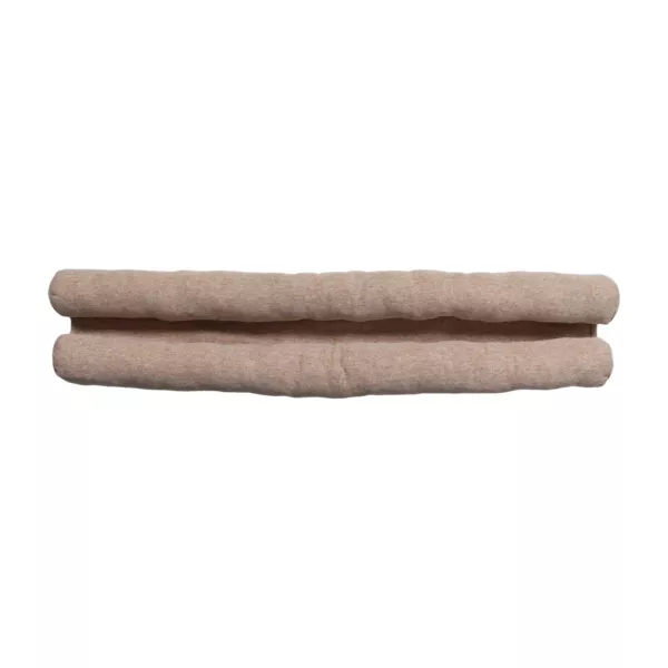 Coussin bas de porte double effet lin (80 cm) Alfred Beige