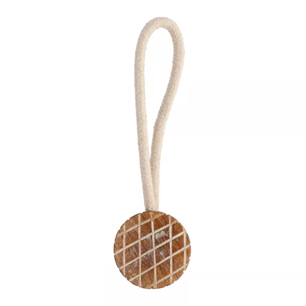 Houten gordijnkwast Africa Beige