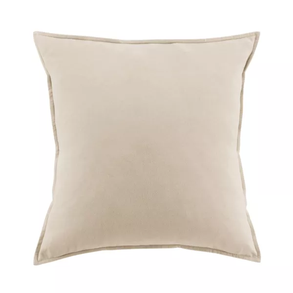 Katoenen flanellen vierkante kussensloop (80 x 80 cm) Nina Beige