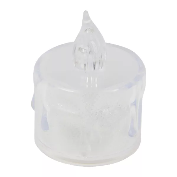 Lote de 4 velas LED de t Transparentes y con purpurina