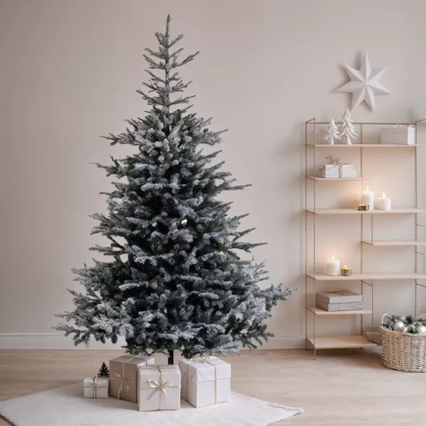 Sapin artificiel de Noël (H210 cm) Glorious Vert enneigé