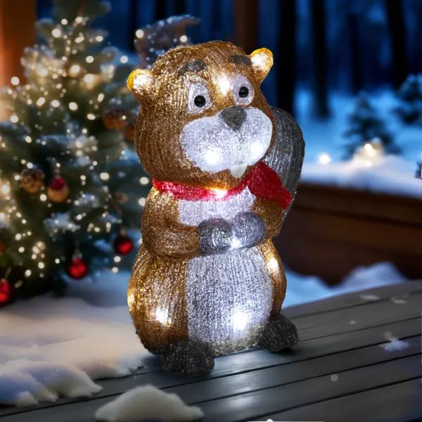 Castor luminoso solar 18 LED (H27 cm) Nector Blanco frÃ­o