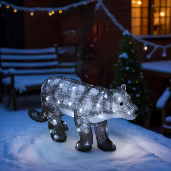 Pantera luminosa 60 LED (H32 cm) Nox Blanco frío