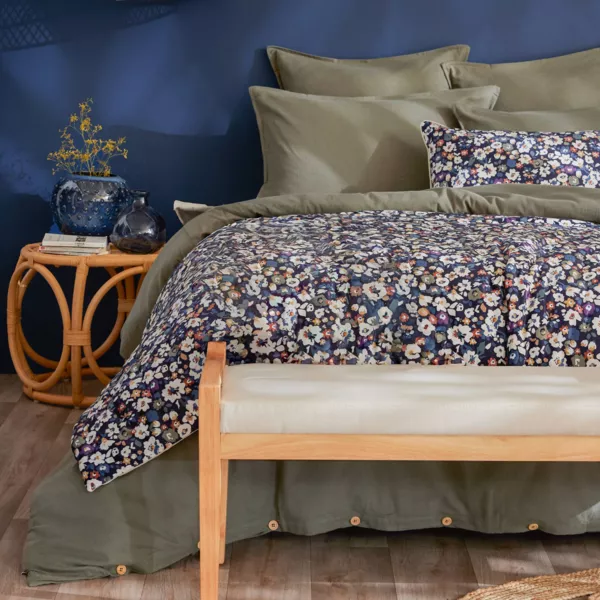 Fluwelen dekbed (90 x 220 cm) Dolores Blauw