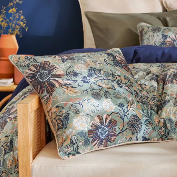 Fluwelen vierkant kussen (50 x 50 cm) Dolores Groen