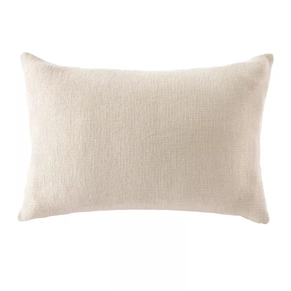 Taie d'oreiller rectangulaire coton nid d'abeille (50 x 70 cm) Eva Beige
