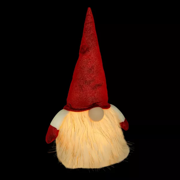 Lutin lumineux à piles (H40 cm) Rémi et bonnet Rouge