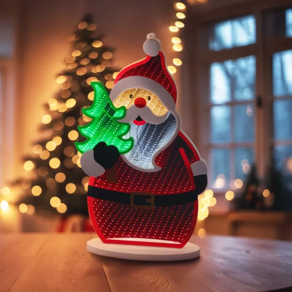 Père Noël lumineux 215 LED (H40 cm) Infinity Multicolore