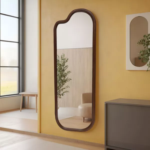 Grand miroir à poser en bois (H173 cm) Calcutta Bois foncé