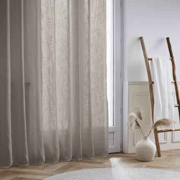 Breitflchiger Vorhang mit Leineneffekt (400 x 240 cm) Robin Taupe