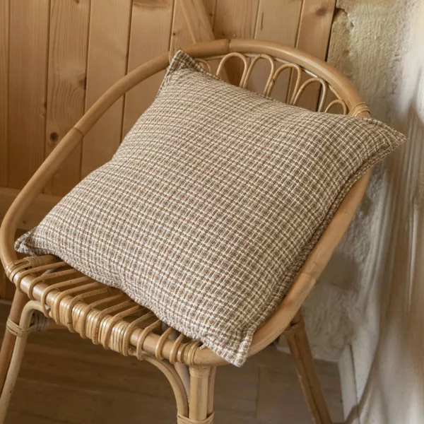 Coussin carré coton (50 x 50 cm) Marius Marron
