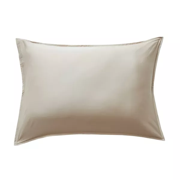 Funda de almohada rectangular en satén de bambú (70 cm) Salomé Beige pampa