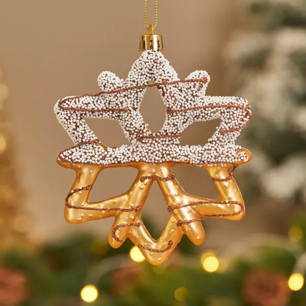 Adorno de Navidad colgante H13 cm) Copo de nieve goloso Chocolate