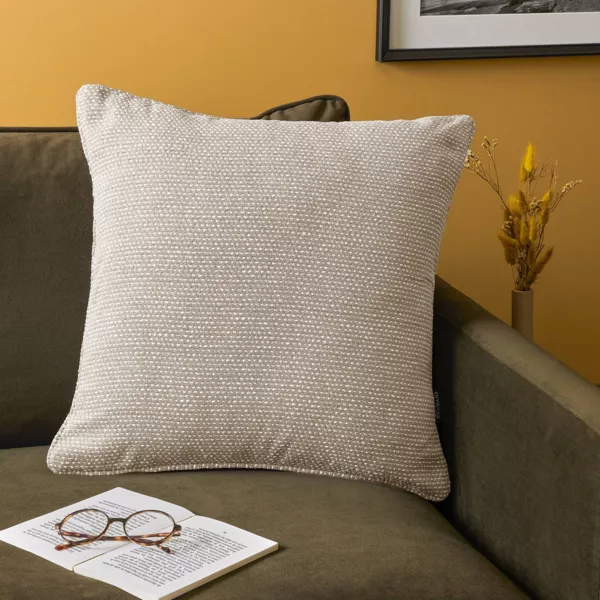 Coussin carré tissé (50 x 50 cm) Oscar Taupe