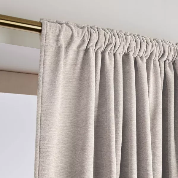 Rideau obscurcissant thermique galon fronceur (280 x 240 cm) Minuit Taupe