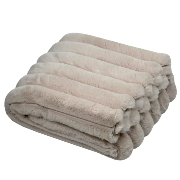 Plaid in finta pelliccia (130 x 160 cm) Polary Beige