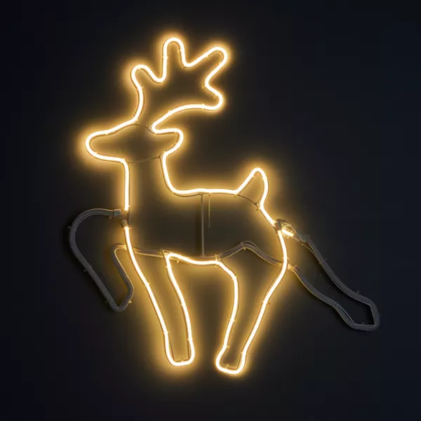 Verlicht rendier voor Kerstmis 343 LED (H59 cm) Neon Moov light Warm wit