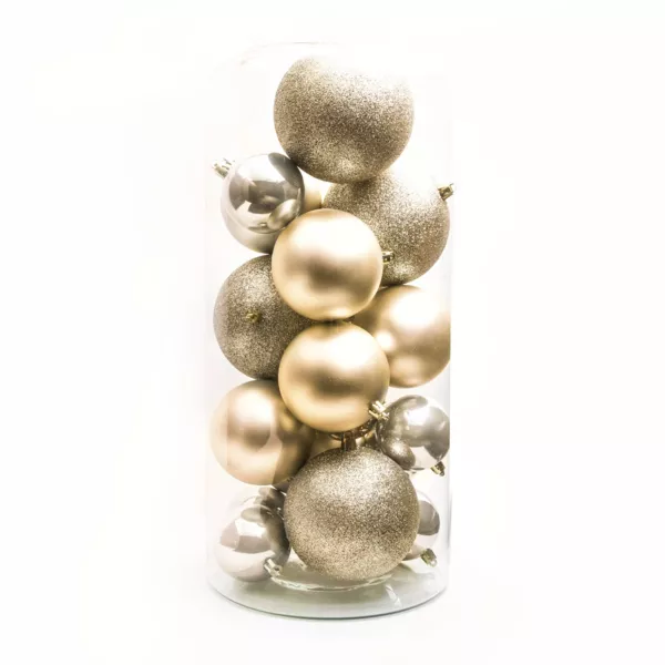 Lot de 20 boules de Noël assorties New Alpine Perle