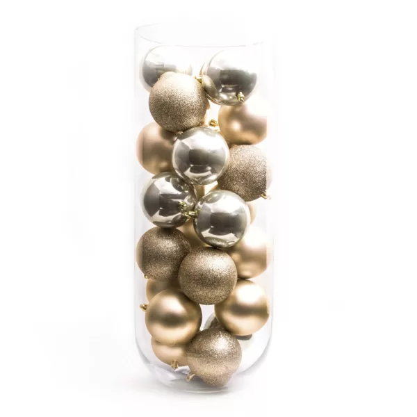 Lot de 30 boules de Nol (D80 mm) New Alpine Perle