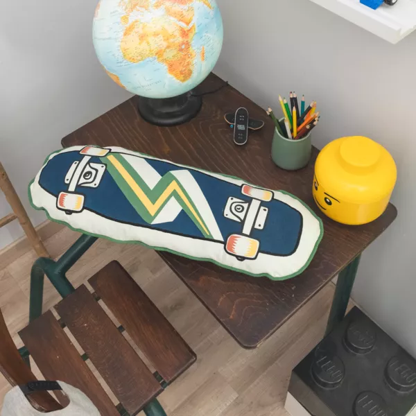 Rond kinderkussen katoen (65 x 25 cm) California Blauw