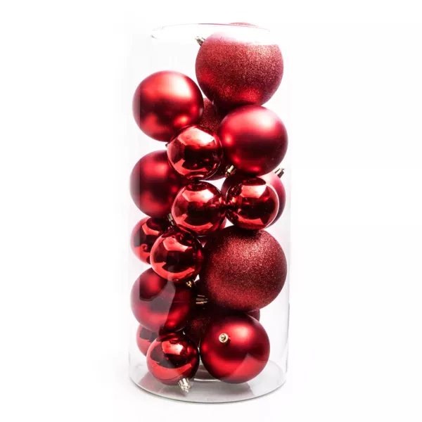 Set di 20  palline di Natale assortite New Alpine Rosso