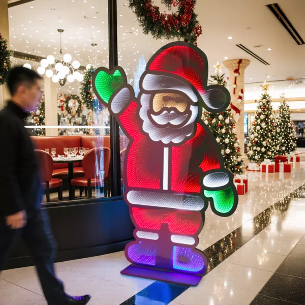 Babbo Natale luminoso Gigante 1083 LED (H180 cm) Infinity Multicolore