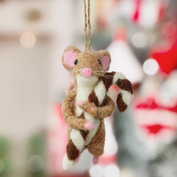 Adorno navideño de lana (H9 cm) Mimolette Natural