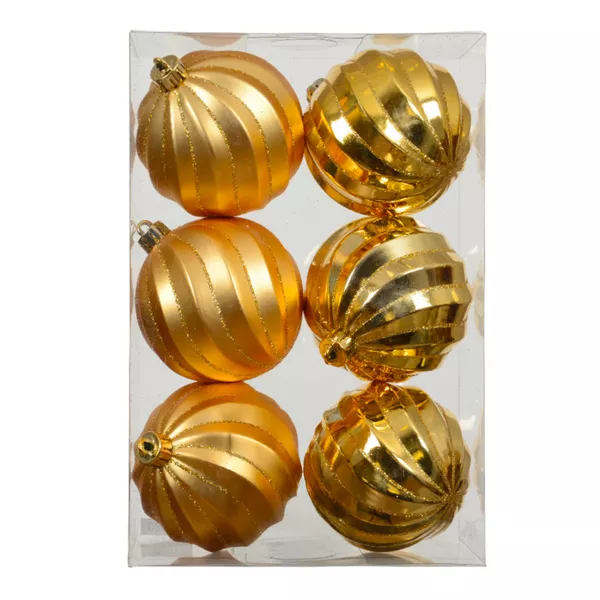 Set di 6 palline di Natale (D80 mm) Glam chic Oro
