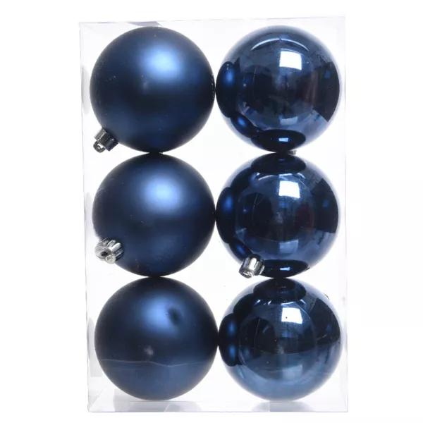 Set di 6 palline di Natale (D80 mm) Aravis Blu notte