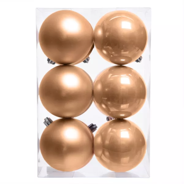 Set van 12 kerstballen (D60 mm) Aravis Perzik