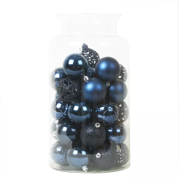 Set di 35 palline di Natale (D60 mm) Aravis mix Blu notte