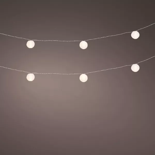 Luminaria esterna a batteria con 20 LED (9,5 m) Lanterne cinesi Bianco