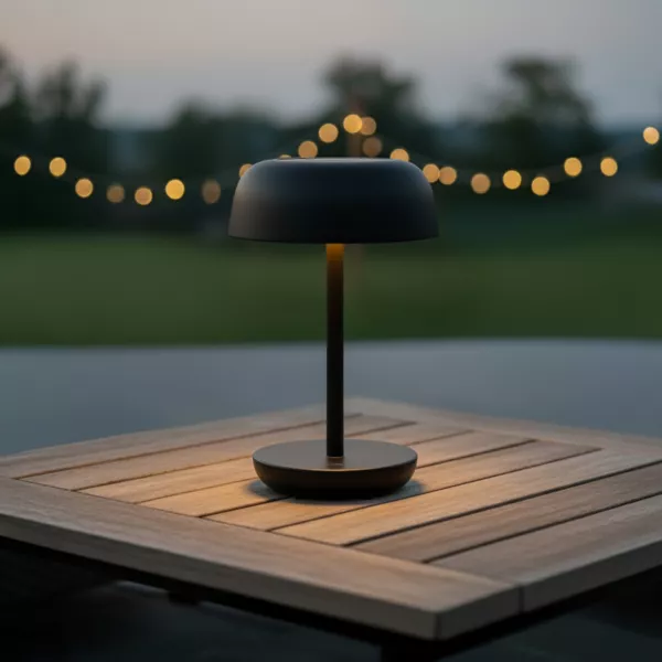 L�mpara de mesa solar 100 l�menes (H29 cm) Singapur Negro