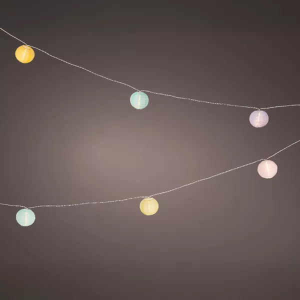 Guirnalda luminosa exterior a pilas 20 LED (9,5 m) Linternas chinas Multicolor
