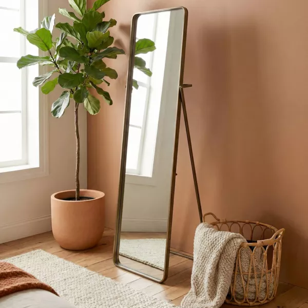 Grand miroir � poser (165 cm) Minnesota Or