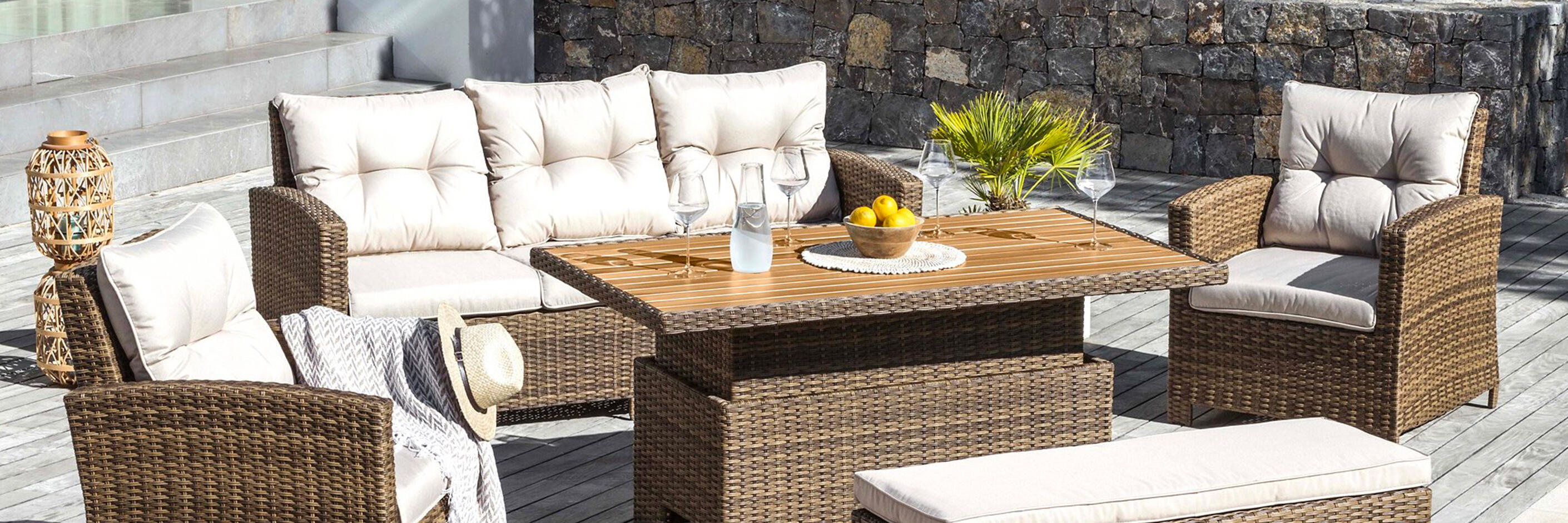 Gartenmöbel - Lounge-Sets, Sonnenliegen, Pavillons - Eminza