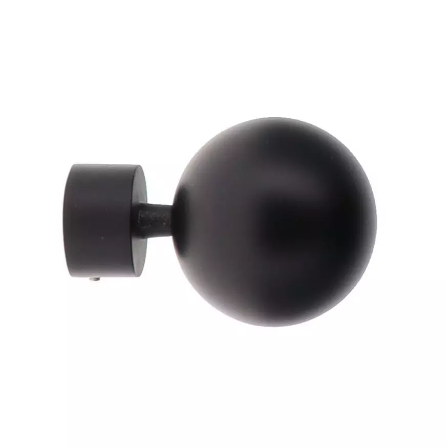 Lot De 2 Embouts Noirs Pour Tringle à Rideau – Diamètre 28 Mm – En Fer – Déco Chic Et Moderne