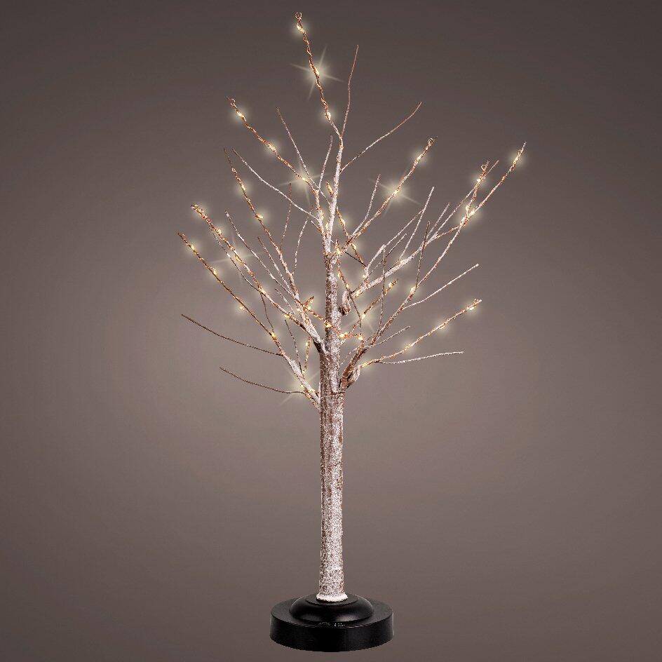 LED-Baum Birke mit schwarzem Fuß batteriebetrieben Warmweiß