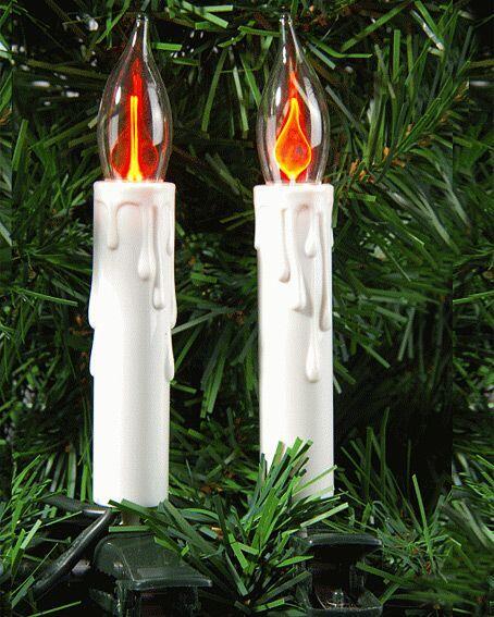 Guirlande lumineuse Bougie 6 m Blanc chaud 15 ampoules - Déco de Noël pour  la maison - Eminza