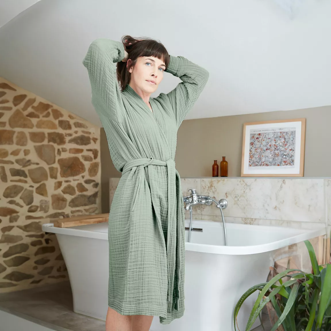 Serviette de bain peignoir online